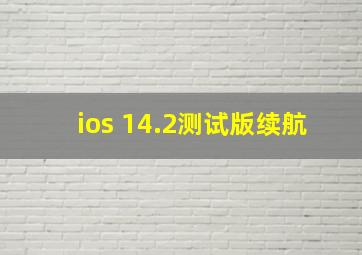 ios 14.2测试版续航